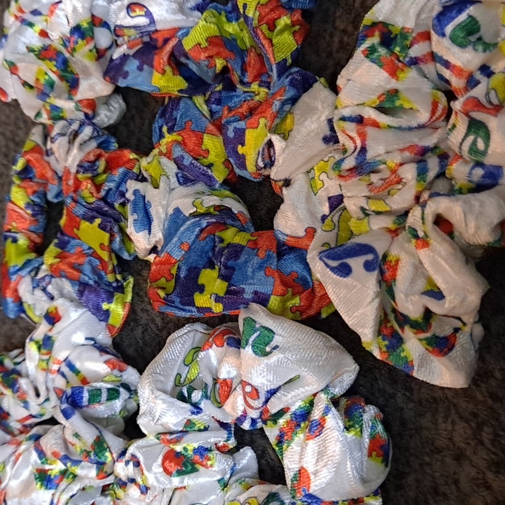 Autism Awareness Scrunchies
